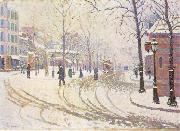Le boulevard de Clichy, la neige Paul Signac
